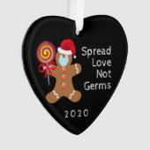 コビデおもしろいィークリスマス顔マスクジンジャーブレッドマン オーナメント (正面)