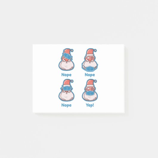コビディ顔マスクサンタクロースクリスマス ポストイット (正面)