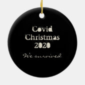 コビデパーソナライズされたィークリスマス生物学的災害［有害物質］ホリデイ セラミックオーナメント (裏面)
