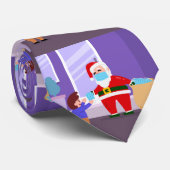 コビデメリークリスマス顔マスクサンタクロースkid ネクタイ (ロール)