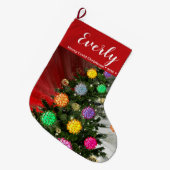 コビデメリースのクリスマスの卵子分子の木の装飾剤 ラージクリスマスストッキング (正面 (吊り時))