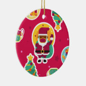 コビデ顔マスクブラックサンタ セラミックオーナメント (右)