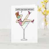 コビデ19うるう年誕生日 カード (黄色い花)