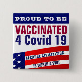 コビデ19 缶バッジ (正面)