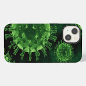 コビドウイルス病原体感染 iPhoneケース (裏面横)