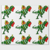 コビドクリスマス恐竜顔マスクtrexギフトおもしろい ラッピングペーパー (フラット)