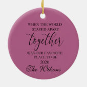 コビド·クリスマスオーナメント-検疫クリスマス·メット セラミックオーナメント (裏面)