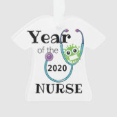 コビド-19,ナースのクリスマス装飾の年 オーナメント (正面)