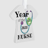 コビド-19,ナースのクリスマス装飾の年 オーナメント (正面)