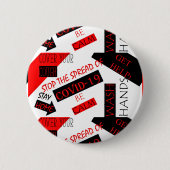 コビド-19 缶バッジ (正面)