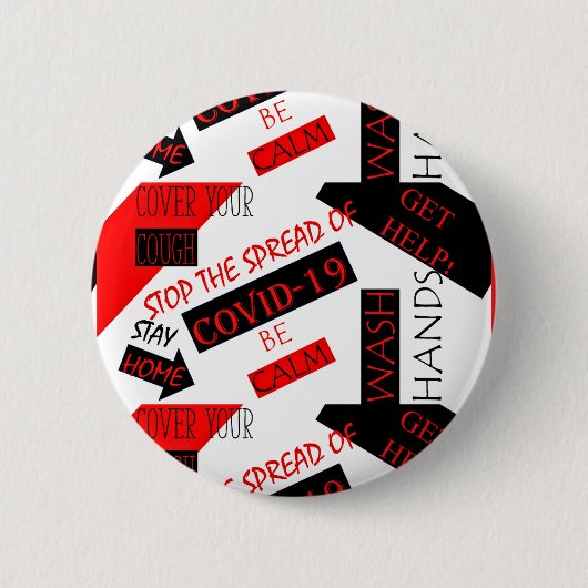 コビド-19 缶バッジ (正面)