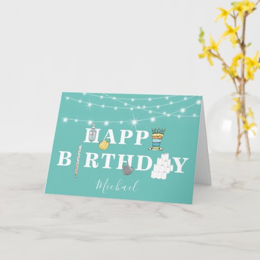 コビパーソナライズされたーテーマユニセックス誕生日 カード (黄色い花)