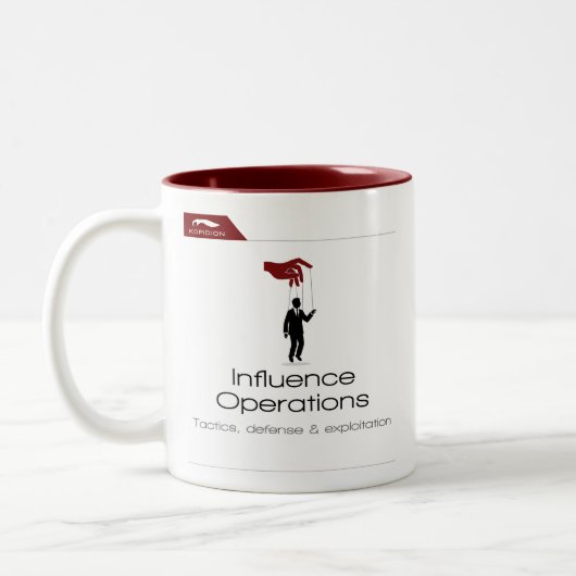 コピディオンインフルエンスオペレーションのコースアートワーク ツートーンマグカップ (左)
