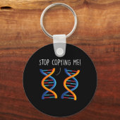 コピーしないで 面白い 科学 ジョーク DNA 冗談 生物学 キーホルダー (正面)