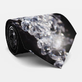 コピーの宇宙が付いている黒い背景のダイヤモンド ネクタイ (ロール)