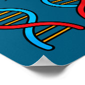 コピーやめて面白い科学のダジャレDNAジョーク生物学 ポスター (角)