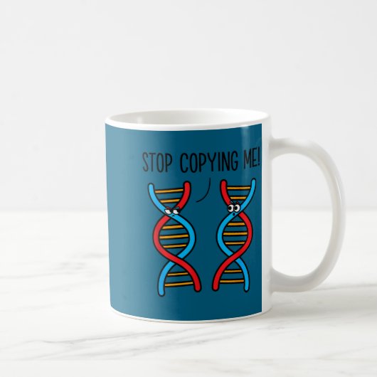 コピーやめて面白い科学もじDNAジョーク生物学 コーヒーマグカップ (右)