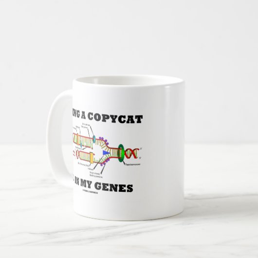 コピーキャットであることは私の遺伝子にある(DNA複製) コーヒーマグカップ (正面左)