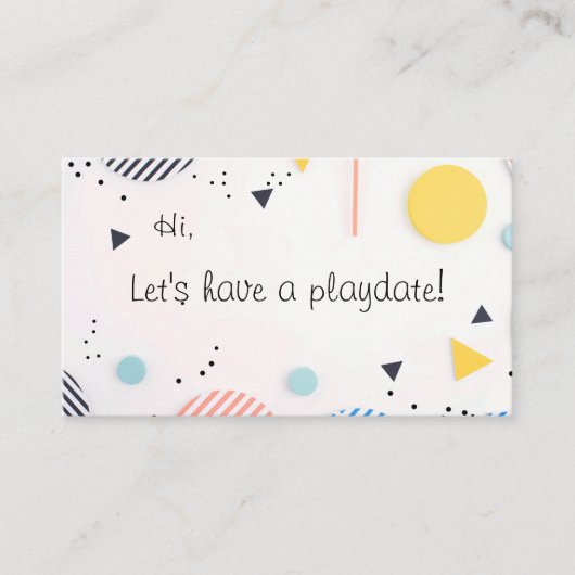 コピーストライプ宇宙付き円の背景 名刺 (正面)