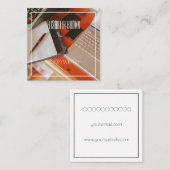 コピーパーソナライズされたライタタイプライター名刺 スクエア名刺 (正面/裏面)