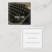 コピーパーソナライズされたライタタイプライター名刺 スクエア名刺 (正面/裏面)