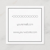 コピーパーソナライズされたライタタイプライター名刺 スクエア名刺 (裏面)