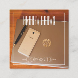 コピーライタコンピュータキーボード名刺 スクエア名刺