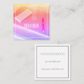 コピーライタコンピュータキーボード名刺 スクエア名刺 (正面/裏面)
