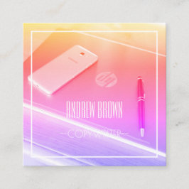 コピーライタコンピュータキーボード名刺 スクエア名刺