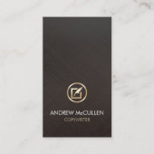 コピーライターフェイク金ゴールドクイル紙アイコン 名刺 (正面)