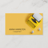 コピーライター編集ライター記者ヴィンテージ黄色 名刺 (正面)