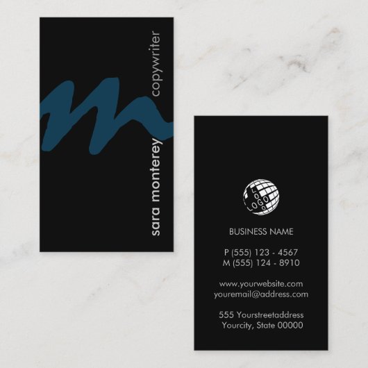 コピーライター・モノグラム 名刺 (正面/裏面)