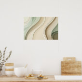 コピー宇宙による中性内の型枠の湾曲 ポスター (キッチン)