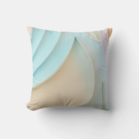 コピー宇宙を使用したパステルでの曲線と型枠 クッション (正面)