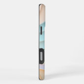 コピー宇宙を使用したパステルでの曲線と型枠 iPhoneケース (右側面)