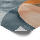 コピー宇宙付き交差する曲線 ポスター (角)