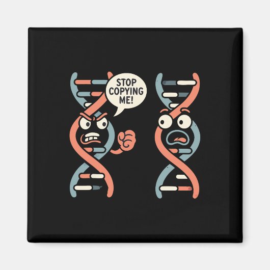 コピー禁止!楽しい科学 DNA 生物学の先生 マグネット (正面)
