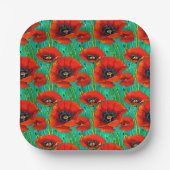 コピー花 夏 春 ワイルドフラワー 思い出 ペーパープレート (正面)