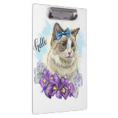 コピー・オブ・ハンドおもしろいスケッチ可愛い花柄 クリップボード (右)