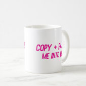 コピー+ベッドオフィスおもしろいの同僚に貼り付け コーヒーマグカップ (正面右)