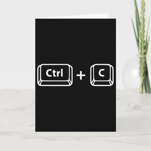 コピー+ペースト+Ctrl+C+Ctrl+V+パパ+息子+ハッピー+父の日 カード (正面)