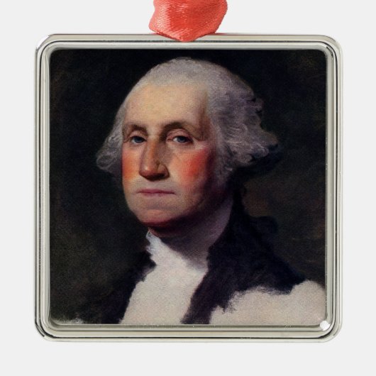 コピーAnthaeneum George Washington, Gilbert Stuart メタルオーナメント (正面)