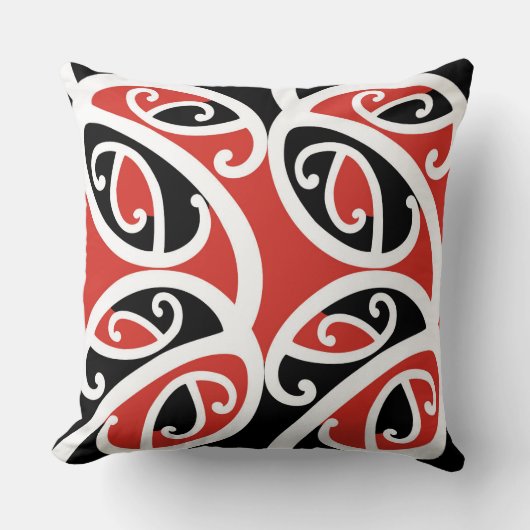 コファイワンゴパーレマオリ族の柄 クッション (正面)
