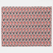 コファイワンゴパーレマオリ族の柄 フリースブランケット (正面(横))