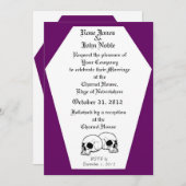 コフィン（紫）結婚式招待状 招待状 (正面/裏面)