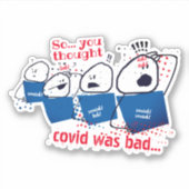 コブおもしろいスの子牛は伝染性傷の病気 シール (正面)