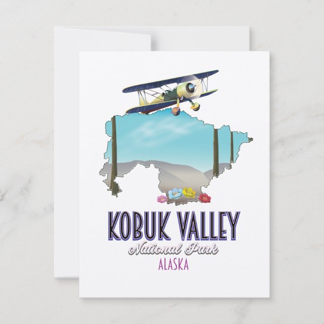 コブクバレーアラスカ国立公園の地図 (正面)