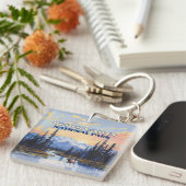 コブクバレー国立公園アラスカカリブーヴィンテージ キーホルダー (正面右)