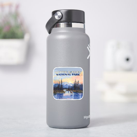 コブクバレー国立公園アラスカカリブーヴィンテージ シール (HydroFlask)