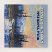 コブクバレー国立公園アラスカカリブーヴィンテージ ジグソーパズル (横)